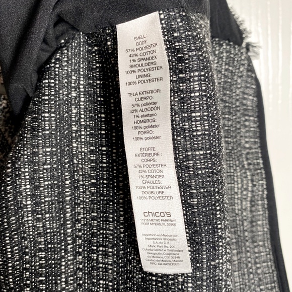 Chico's Tweed Woven Blazer Jacket - Picture 6 of 6